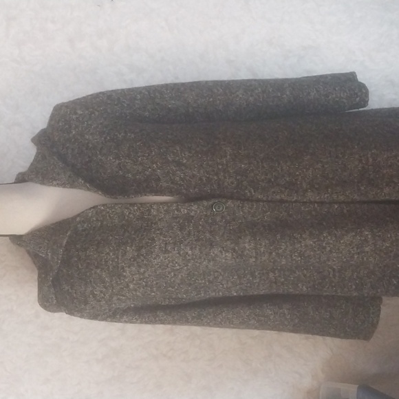 Style&co. Woman Long Grey Hooded Duster Snowflake Cardigan Nordic - Picture 2 of 8